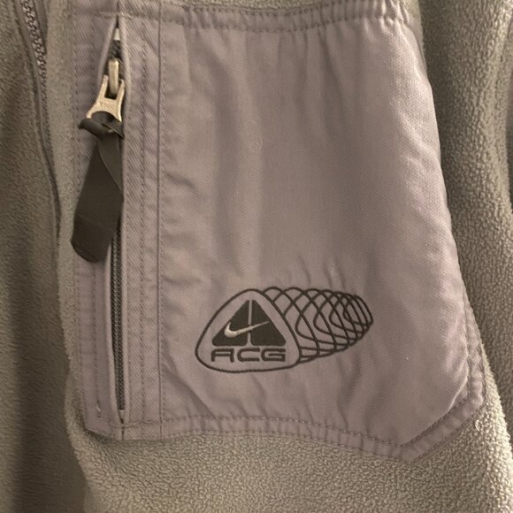 RARE Y2K 2000S REVERSIBLE NIKE ACG FLEECE DOUBLE LUNG JACKET SIZE LARGE - Picture 2 of 15